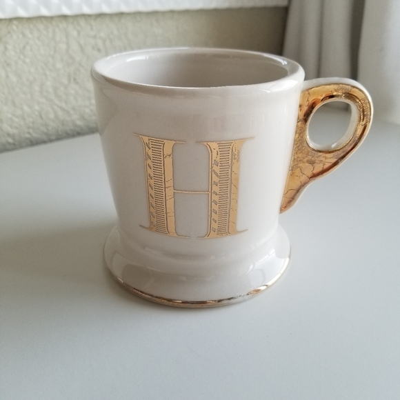 Anthropologie | Gold H Monogram Mug - Picture 1 of 7